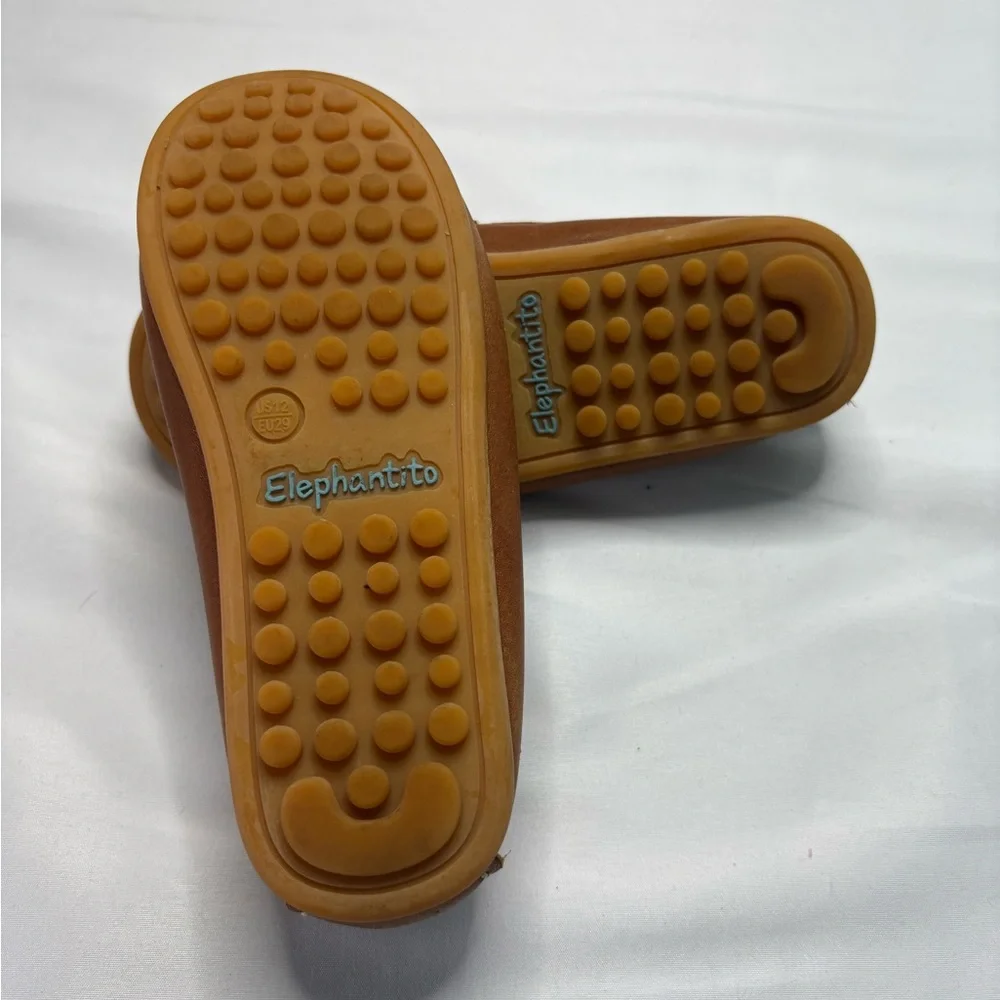 Elephantito Tan Leather Penny Loafers